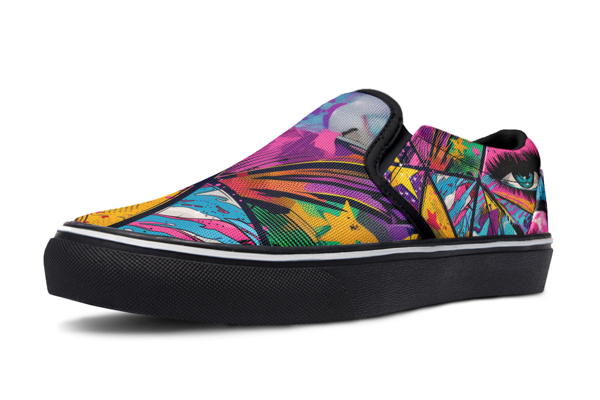 COMIC RISE SLIPONS