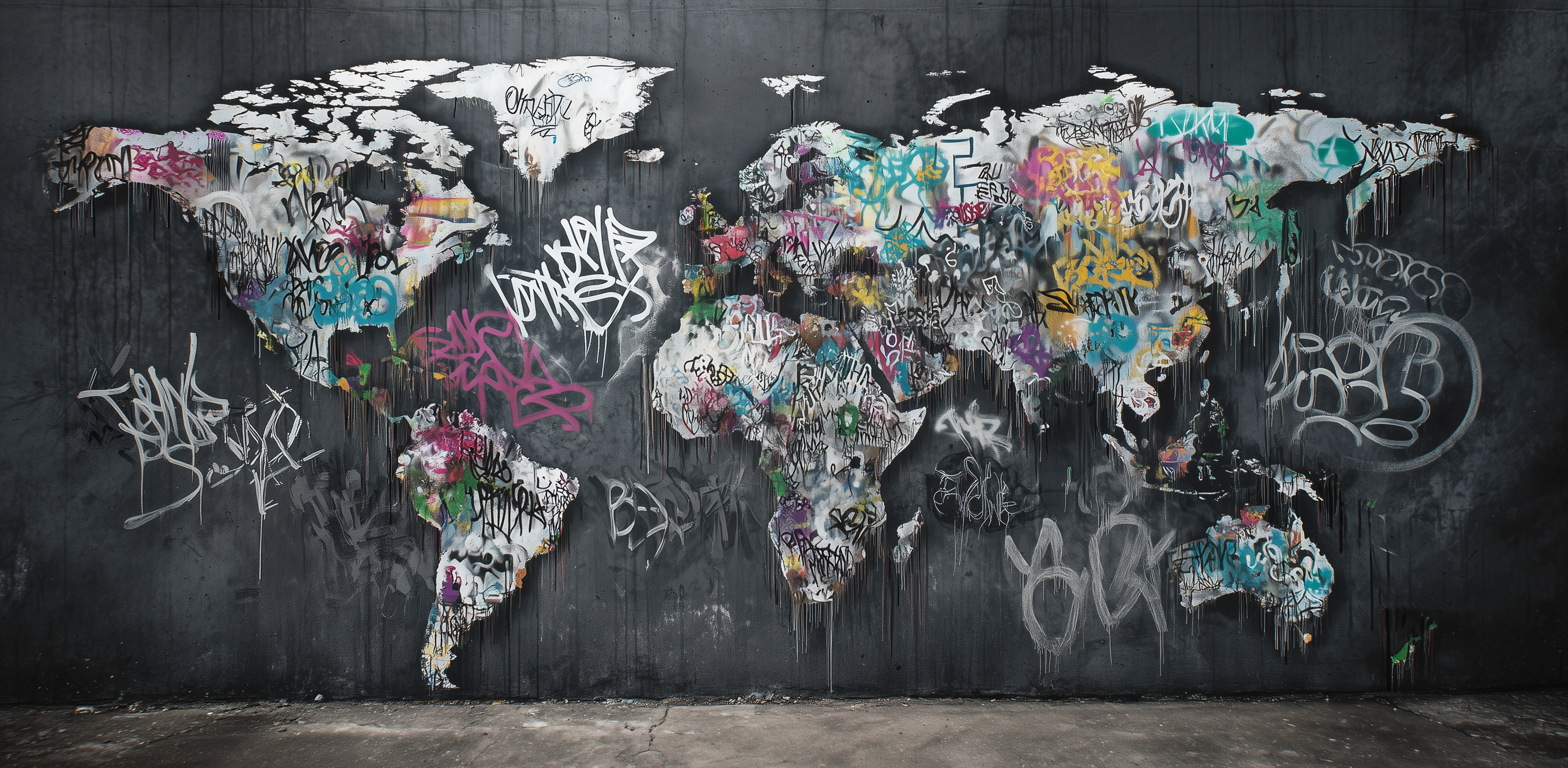 Collections mural map